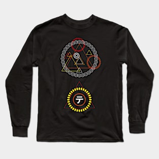 Aesthetics colorful Geometric design Long Sleeve T-Shirt